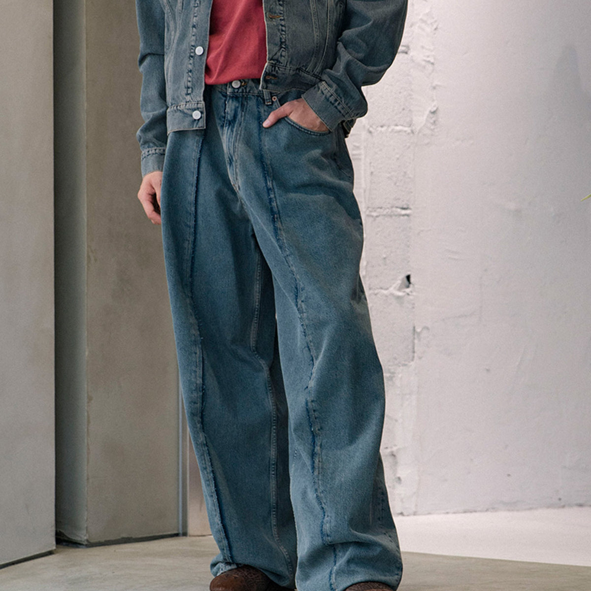 ワイドレッグ ジーンズ - MM6 MAISON MARGIELA (エムエム6