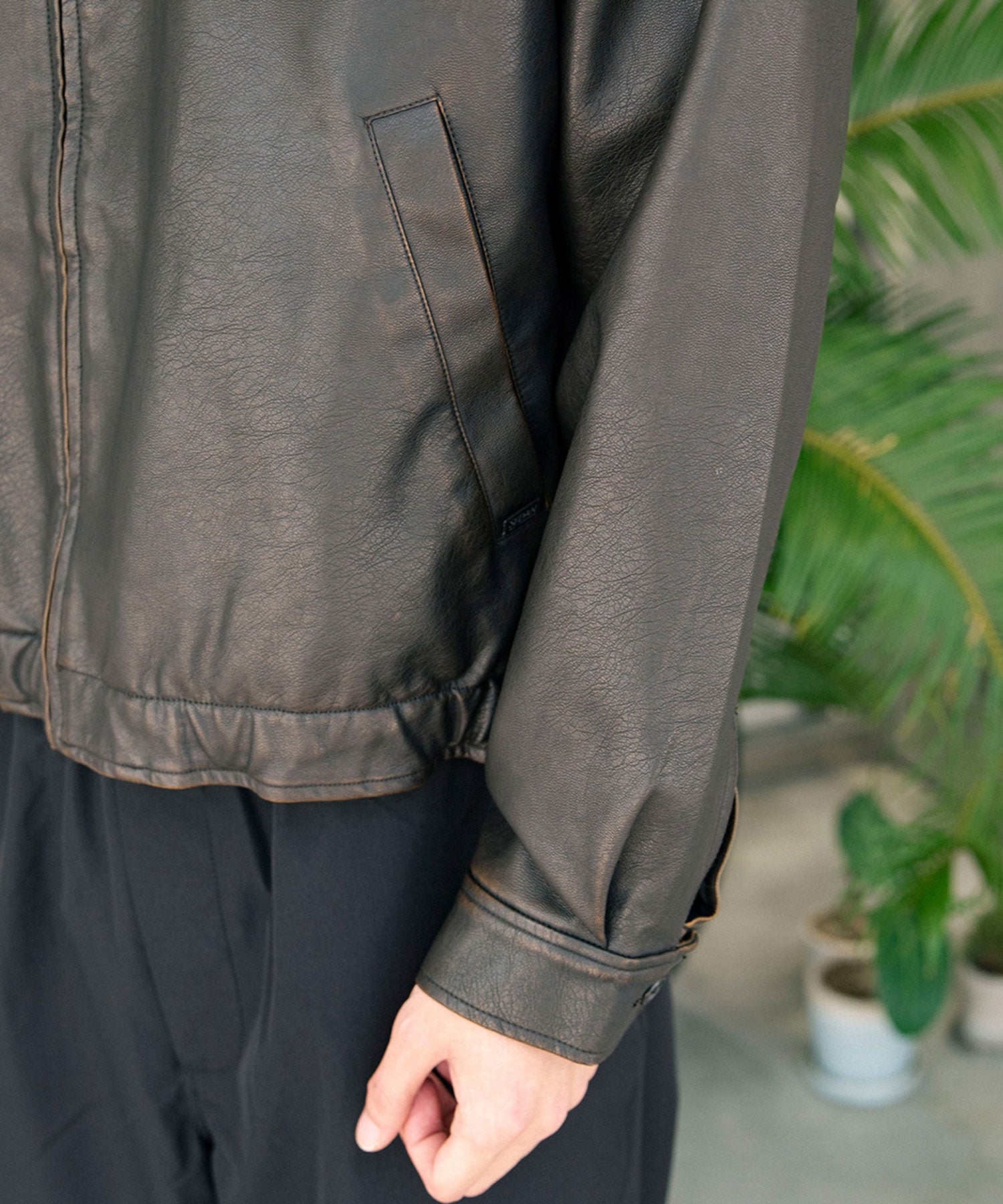 Synthetic Leather Jacket