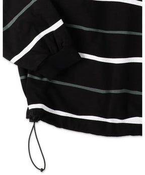 SUPER BIG STRIPE LS TEE (W/DRAWSTRINGS)