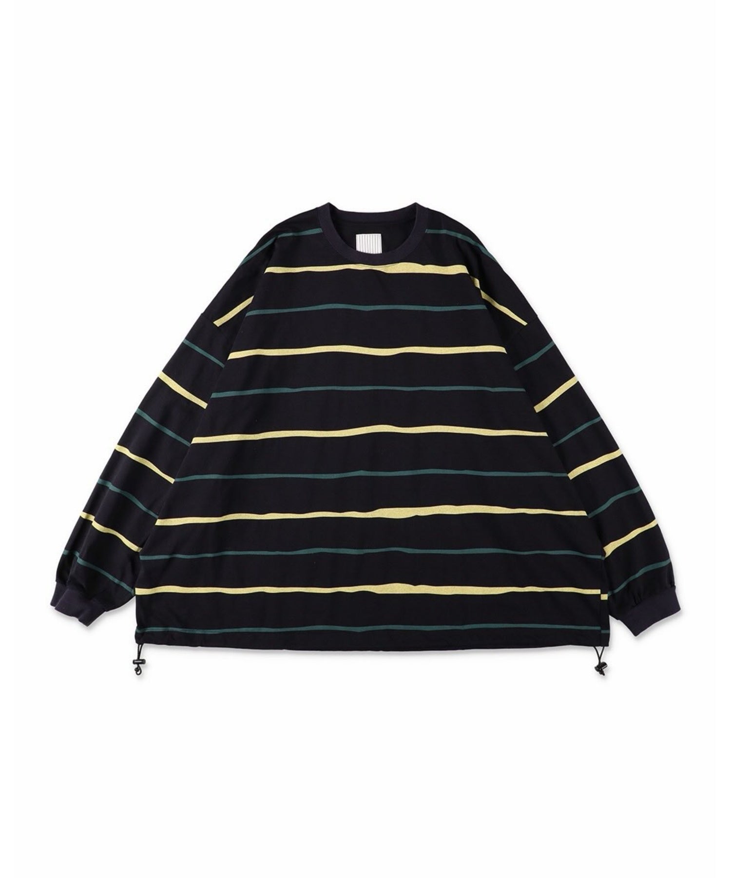 SUPER BIG STRIPE LS TEE (W/DRAWSTRINGS)