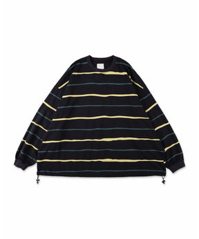 SUPER BIG STRIPE LS TEE (W/DRAWSTRINGS)