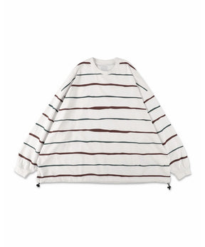 SUPER BIG STRIPE LS TEE (W/DRAWSTRINGS)