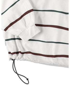 SUPER BIG STRIPE LS TEE (W/DRAWSTRINGS)