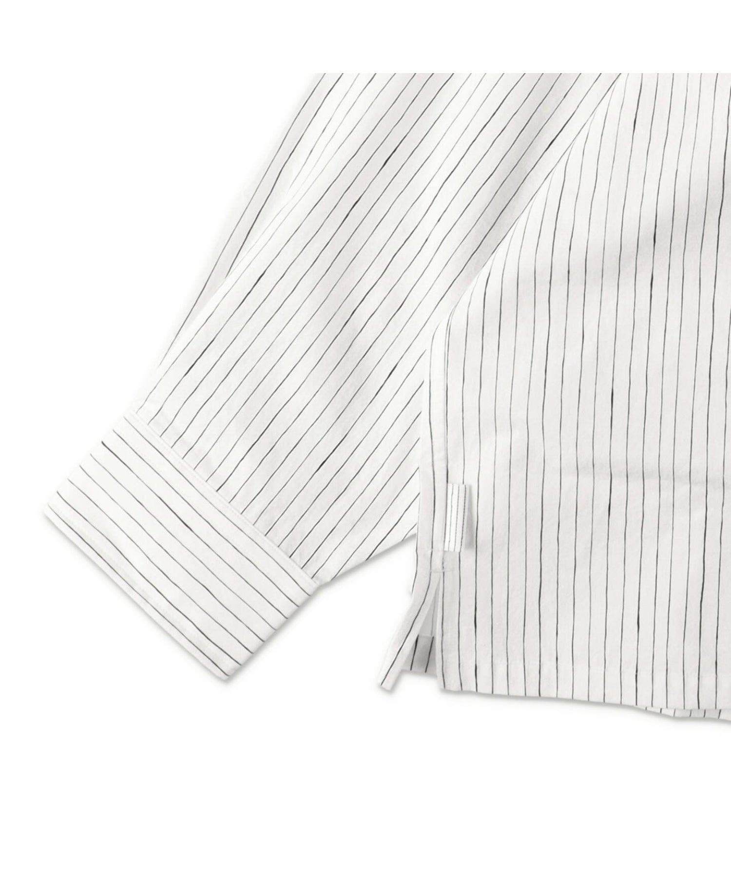 COTTON STRIPE SLIT SHIRT