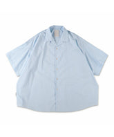 COTTON STRIPE OPEN COLLAR SS SHIRT