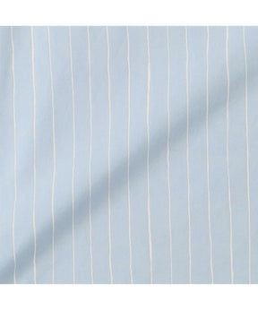 COTTON STRIPE OPEN COLLAR SS SHIRT