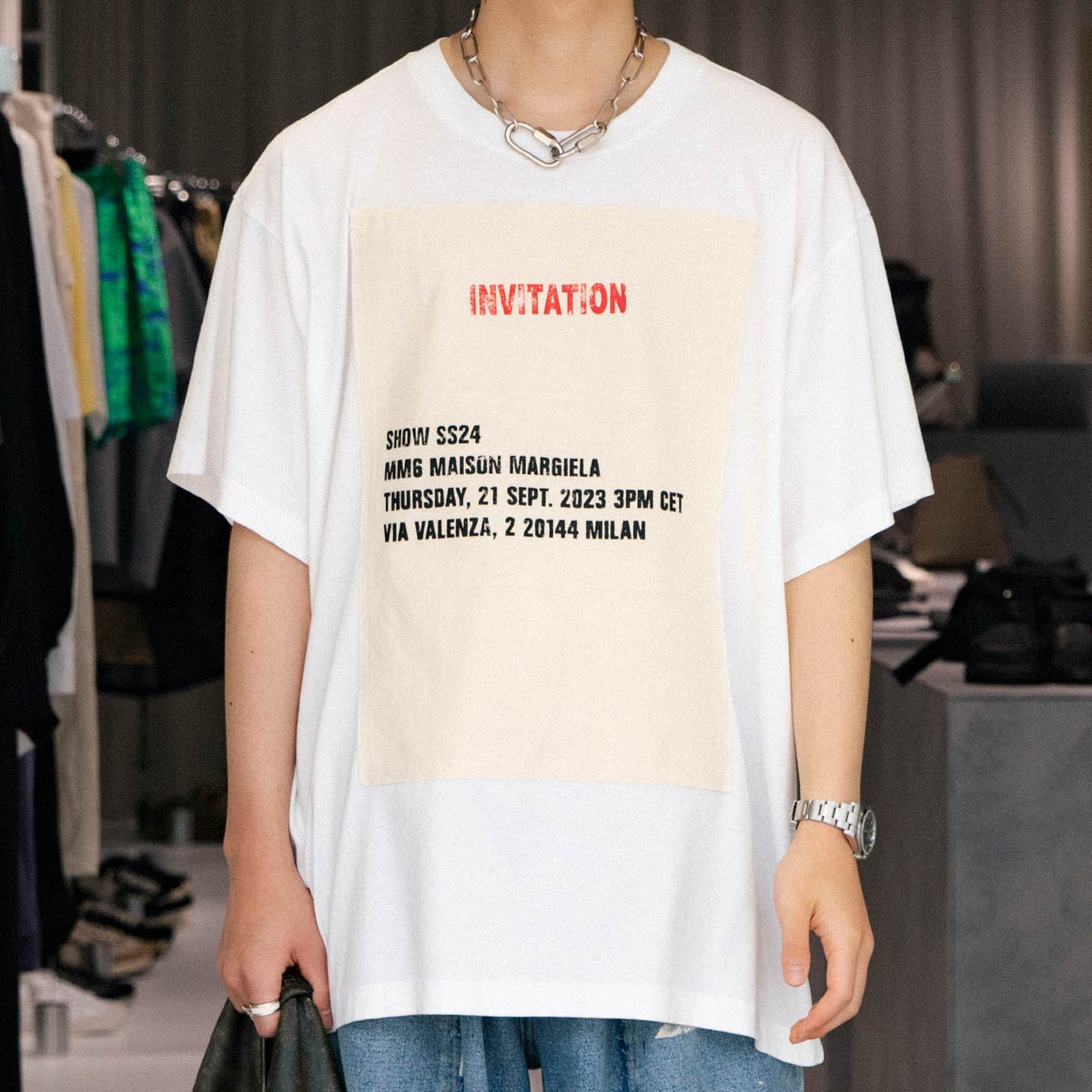 ジャージー Tシャツ - MM6 Maison Margiela (エムエム6 メゾンマルジェラ) - tops (トップス) | FIGURE  ONLINE (フィギュアオンライン) 【公式通販】