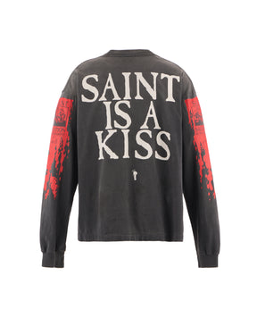LS TEE / SAINT IS A KISS / BLACK