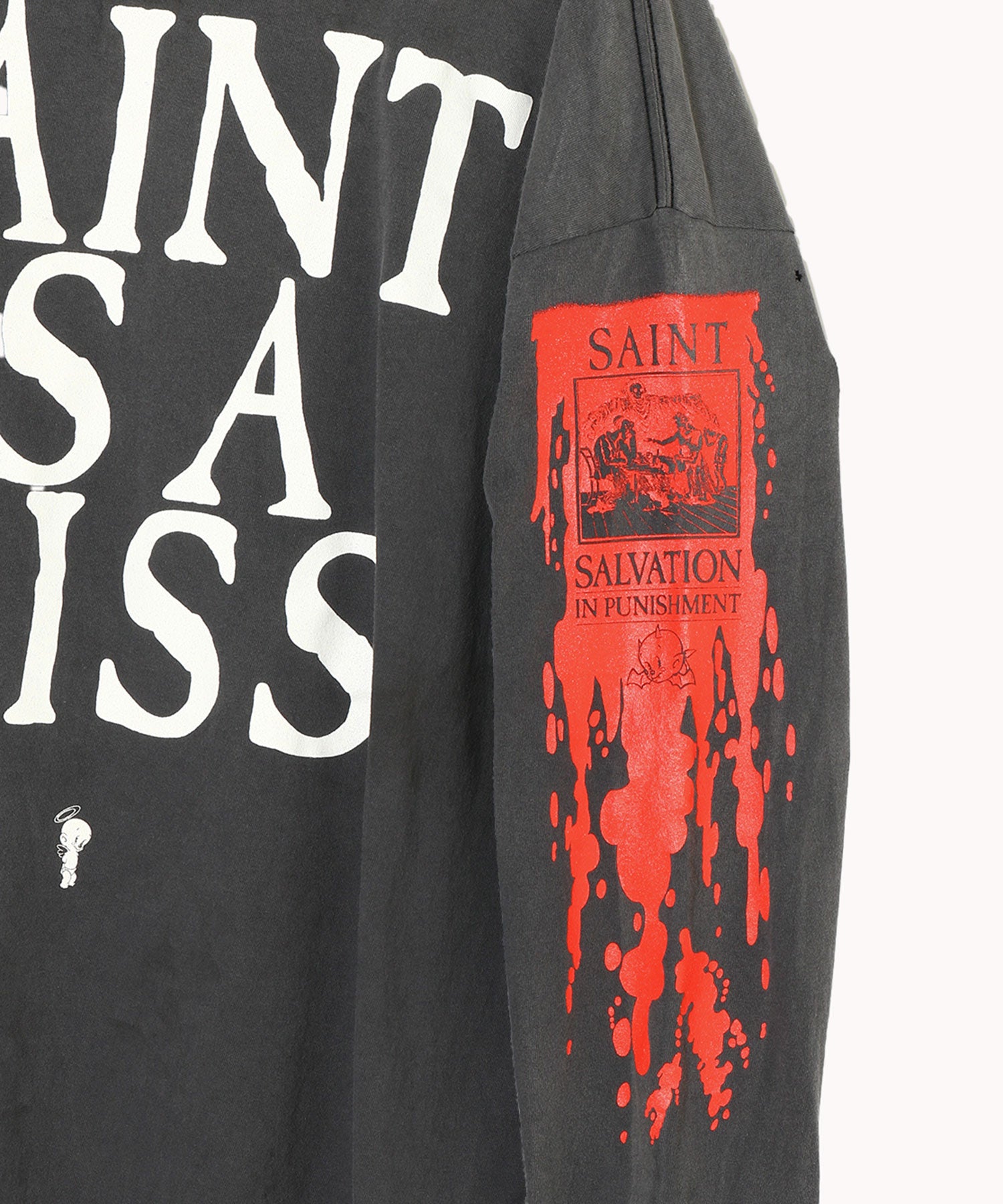 LS TEE / SAINT IS A KISS / BLACK