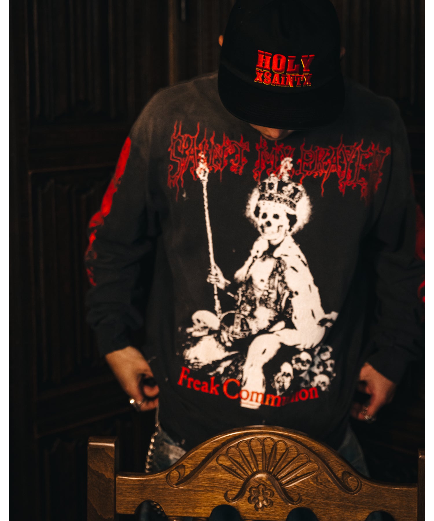 LS TEE / SAINT IS A KISS / BLACK