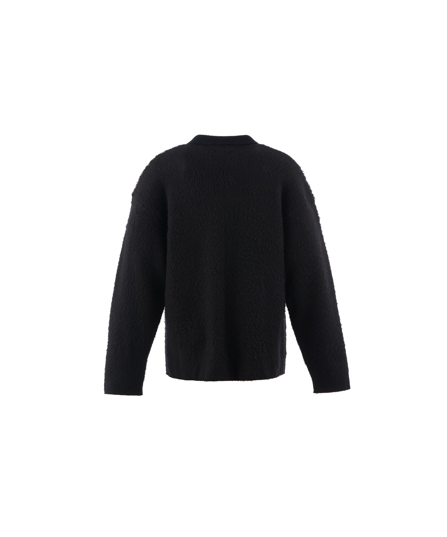 KNIT CARDIGAN / LEOPARD / BLACK