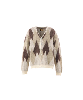 KNIT CARDIGAN / ARGYLE / MULTI