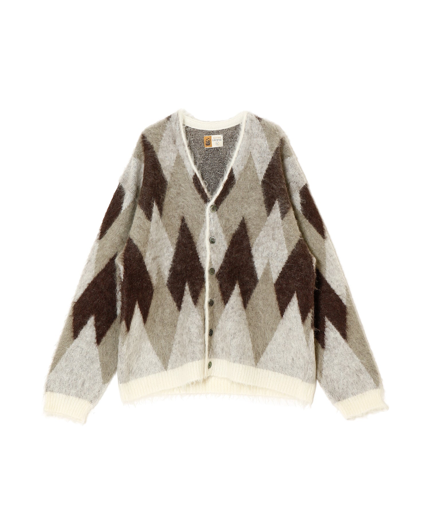 KNIT CARDIGAN / ARGYLE / MULTI - SAINT MXXXXXX (セントマイケル