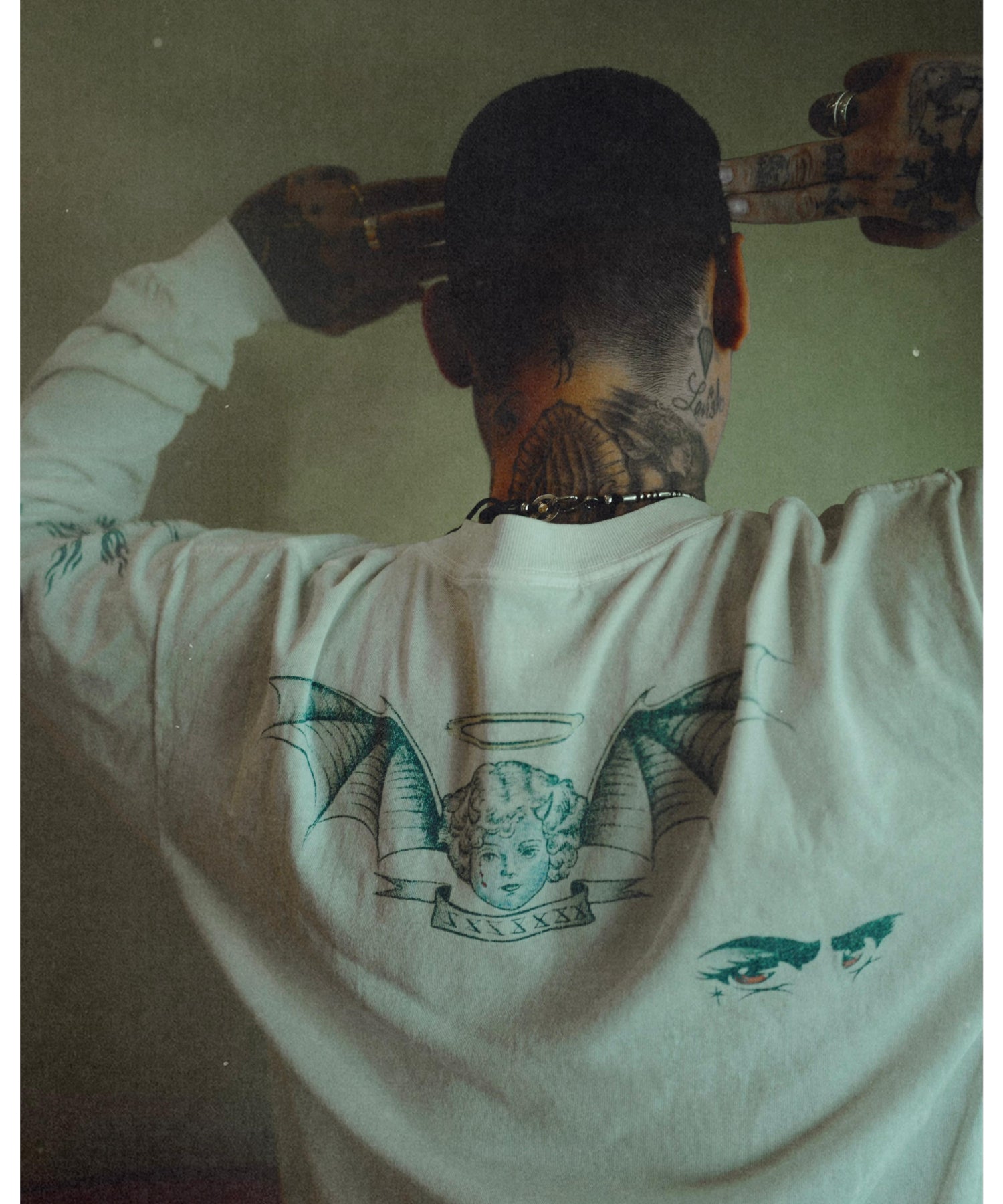 DW_LS TEE / TATTOO / WHITE