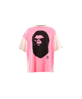 BAPE_SS TEE / HANDPRINT / WHT＋PNK