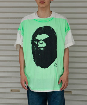 BAPE_SS TEE / HANDPRINT / WHT＋GRN