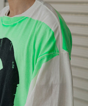 BAPE_SS TEE / HANDPRINT / WHT＋GRN