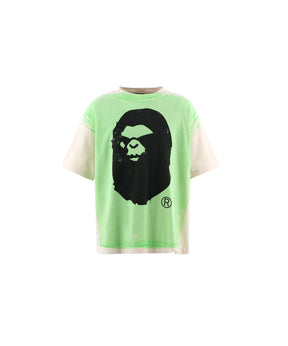 BAPE_SS TEE / HANDPRINT / WHT＋GRN