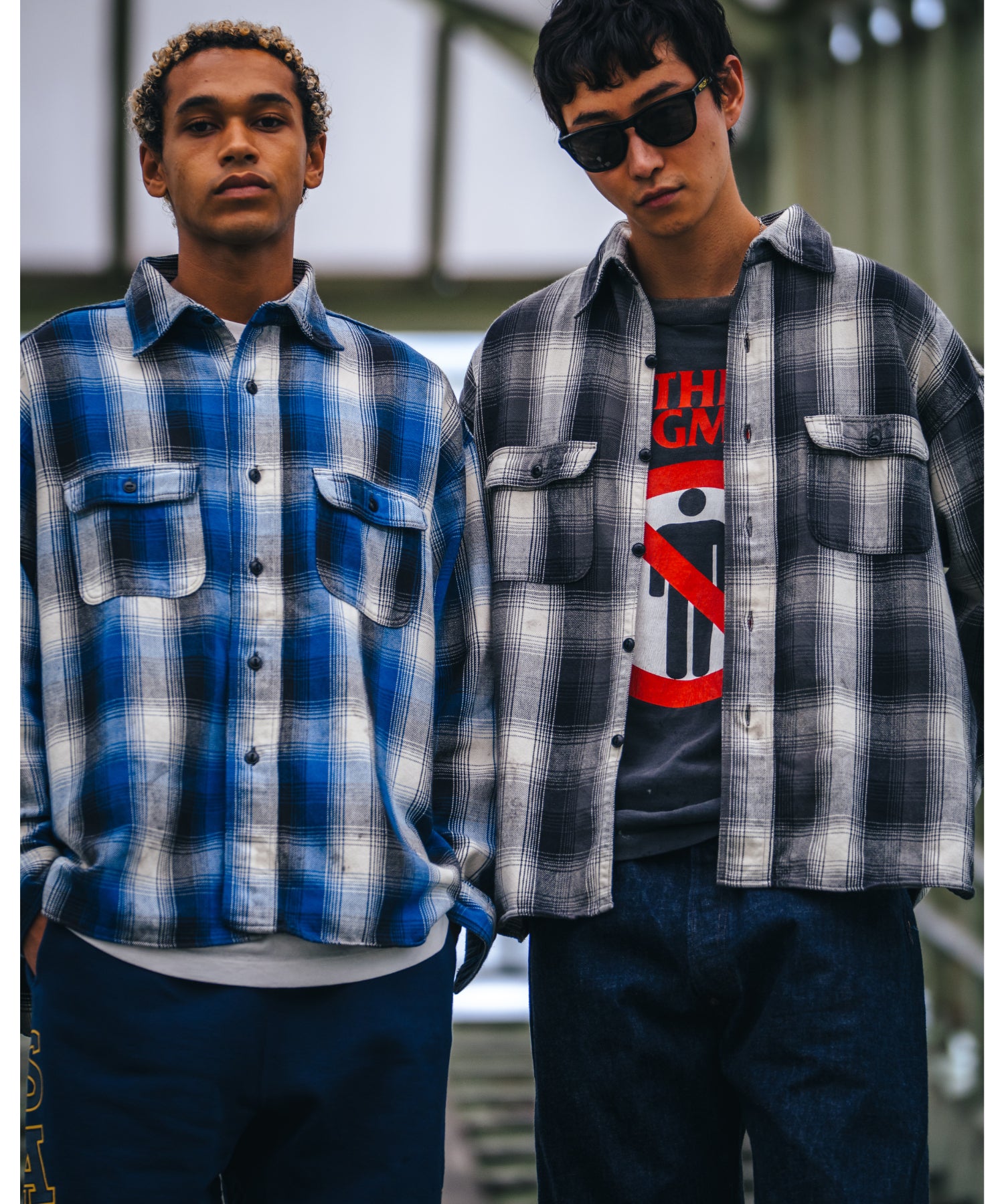 BB_FLANNEL SHIRT/CHECK/BLUE