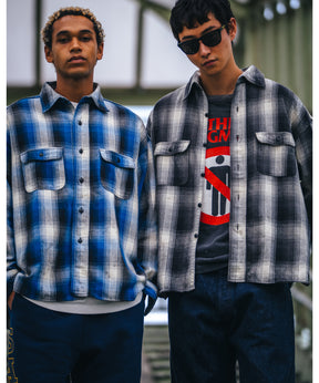 BB_FLANNEL SHIRT/CHECK/BLUE