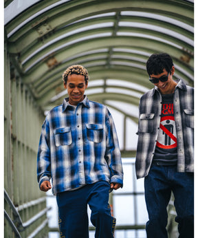BB_FLANNEL SHIRT/CHECK/BLUE