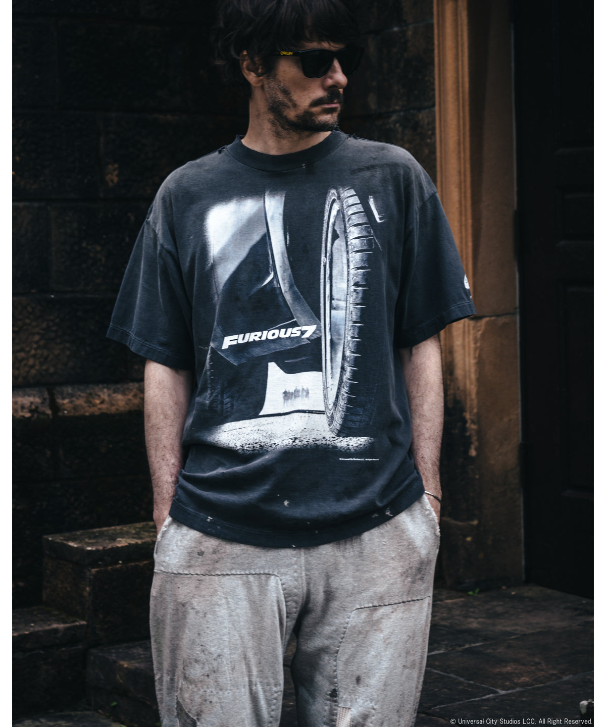 FF_SS TEE/FURIOUS 7/BLACK
