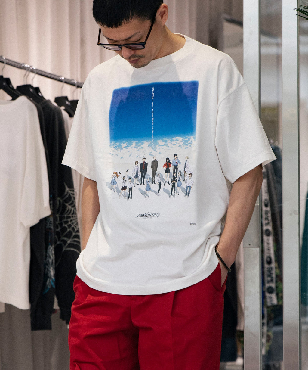 EV_SS TEE / BLUE / WHITE - SAINT MXXXXXX (セントマイケル) - tops 