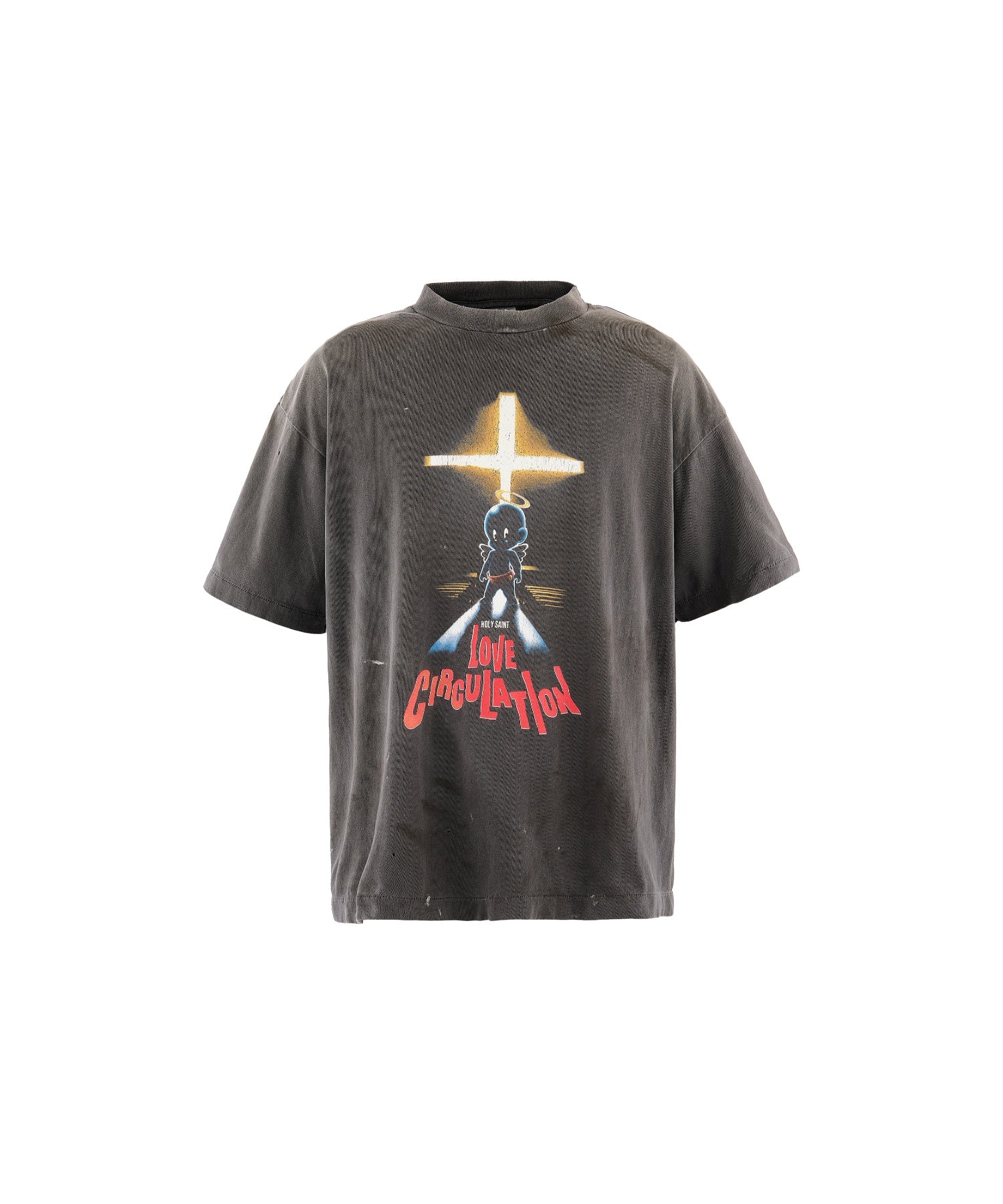 SS T-SHIRT/LOVE CICULATION/BLACK