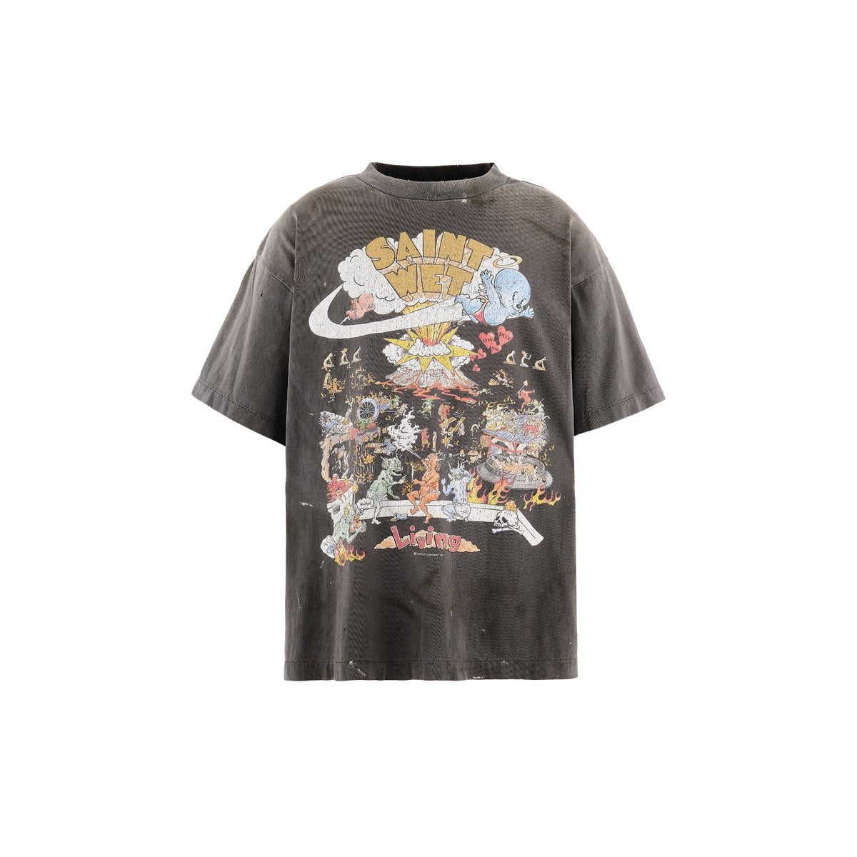 SS T-SHIRT/LIVING/BLACK - SAINT MXXXXXX (セントマイケル) - tops