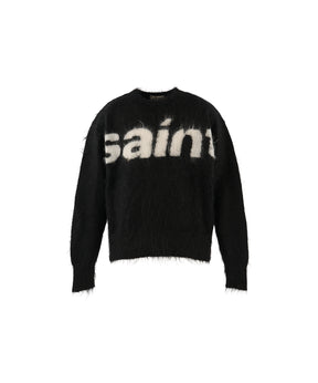 MOHAIR CREW KNIT/SAINT/BLACK
