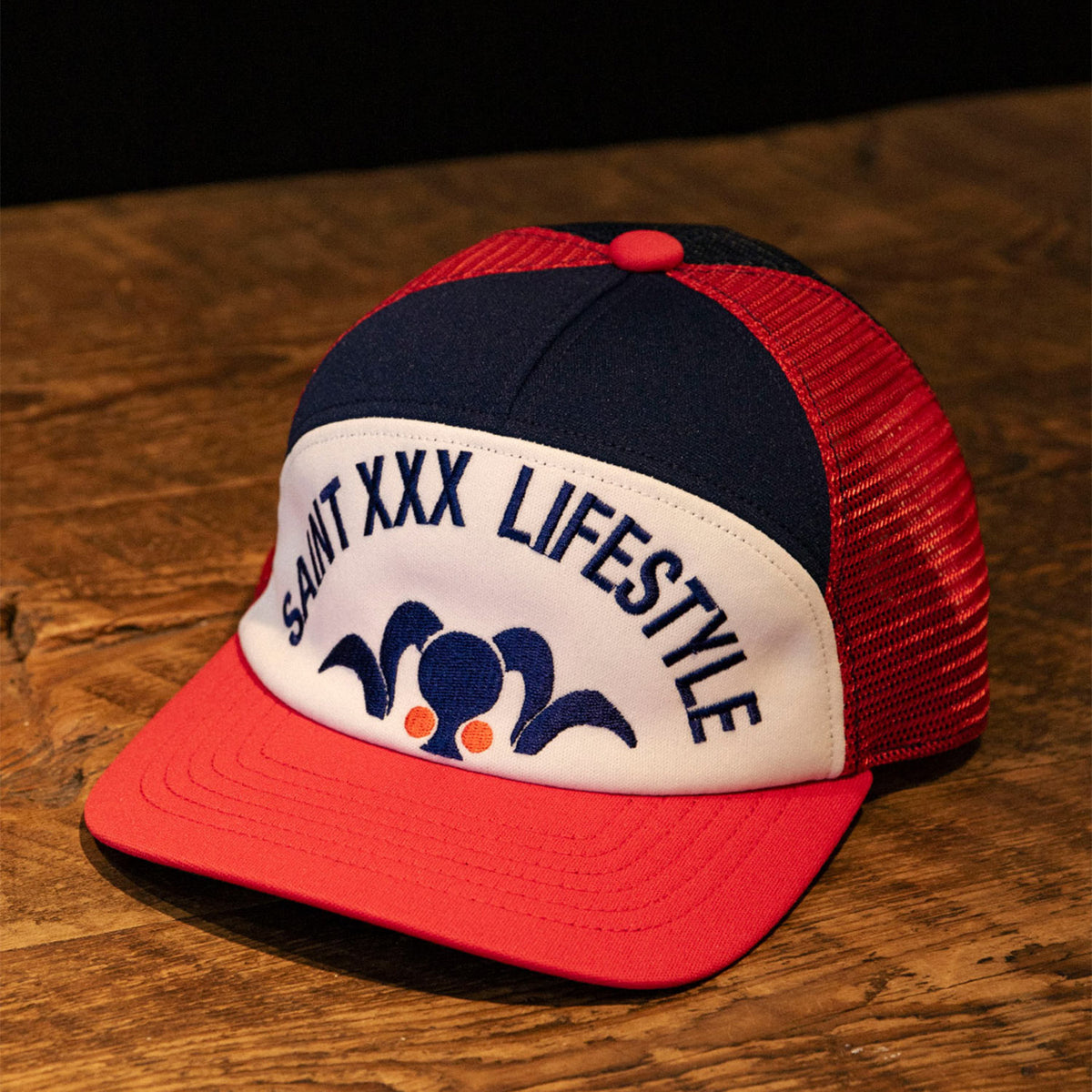 MESH CAP / LIFE STYLE / NAVY+RED - SAINT MXXXXXX (セントマイケル