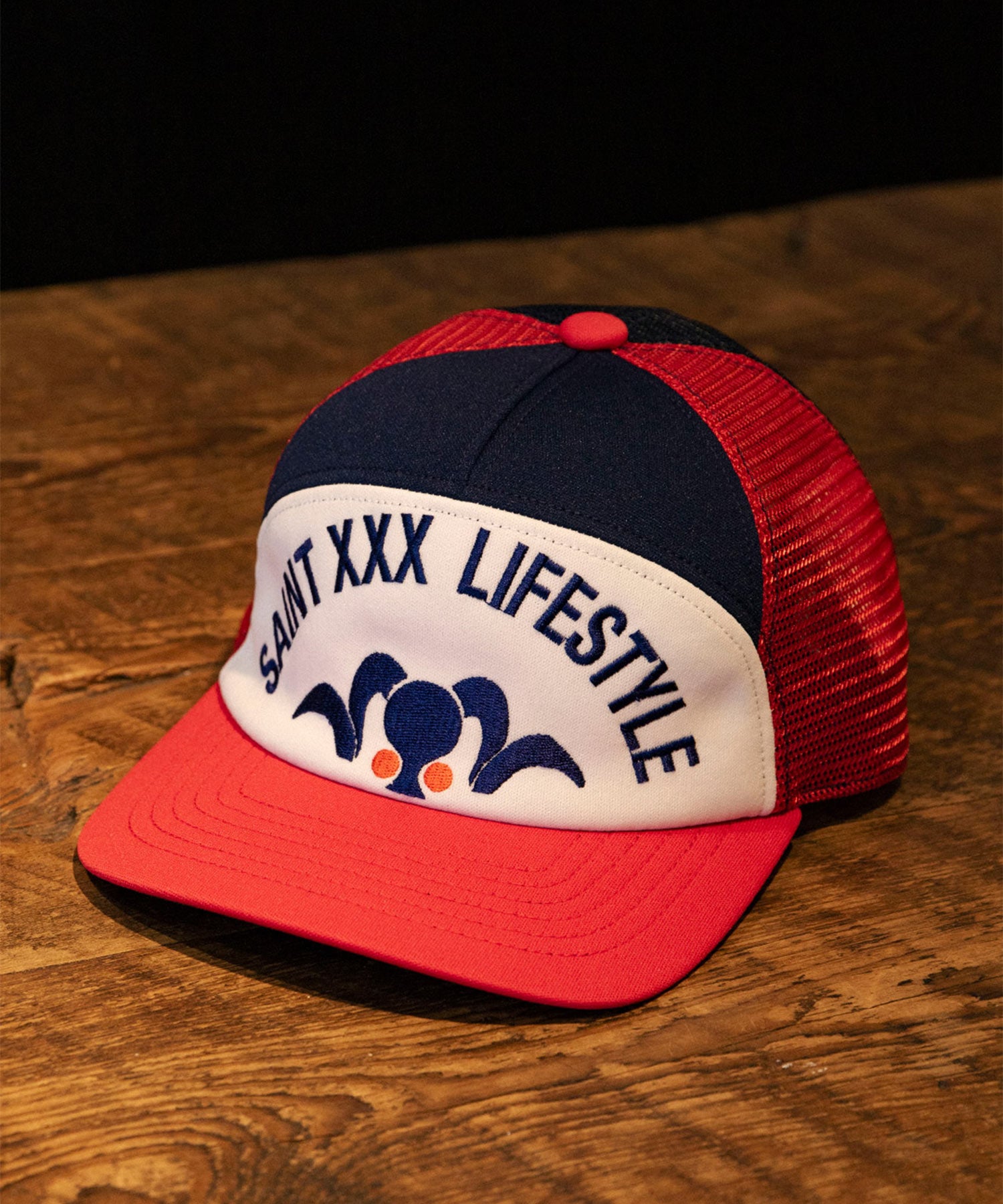 MESH CAP / LIFE STYLE / NAVY+RED - SAINT MXXXXXX (セントマイケル