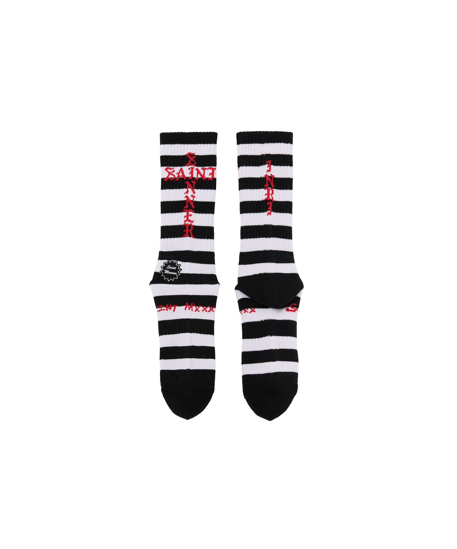 MICHEAL出品 SOCKS/BORDER/BLACK+WHITE - SAINT MXXXXXX (セントマイケル
