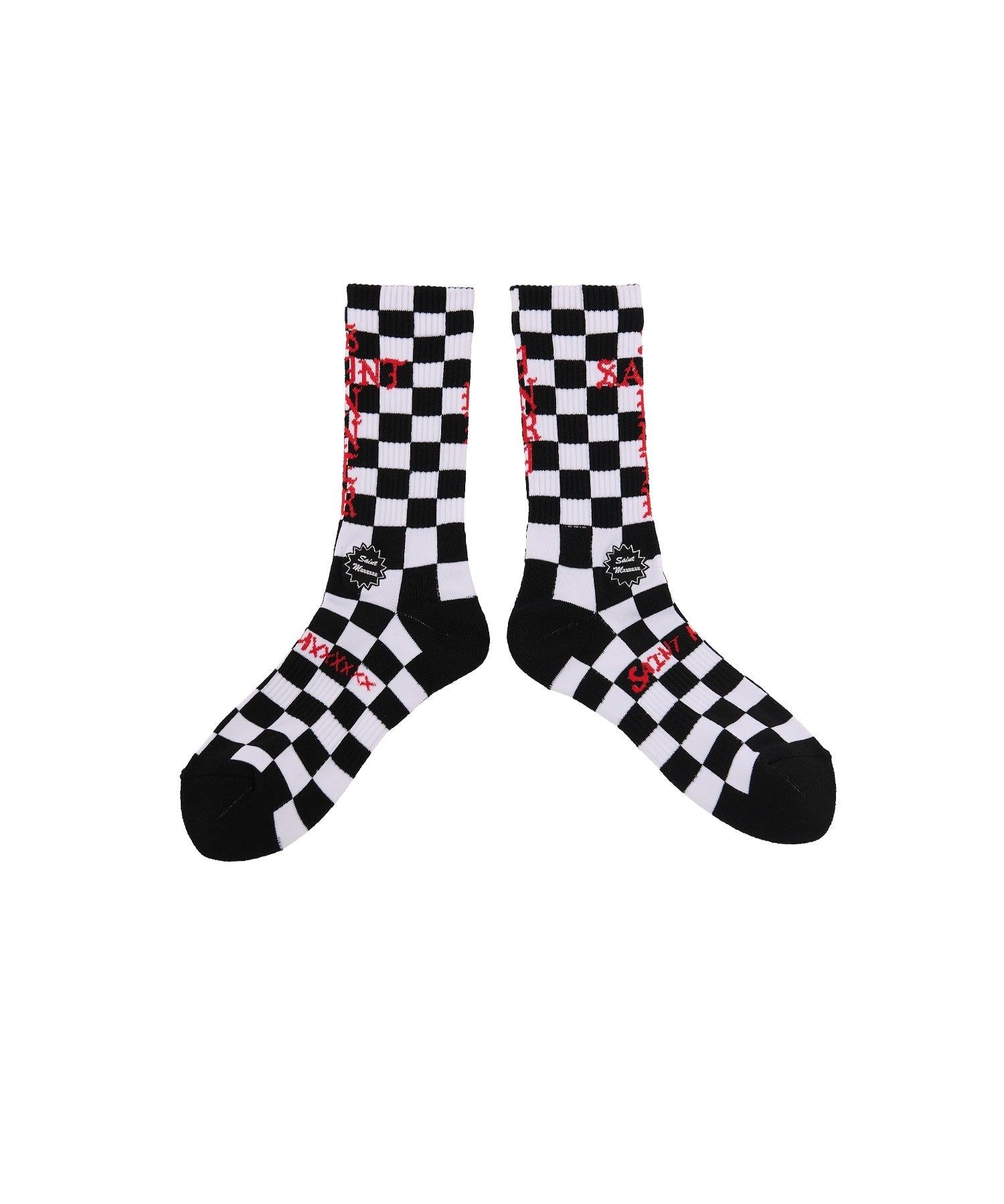 SOCKS/CHECK/BLACK+WHITE - SAINT MXXXXXX (セントマイケル