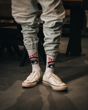 SOCKS / EYE / WHITE