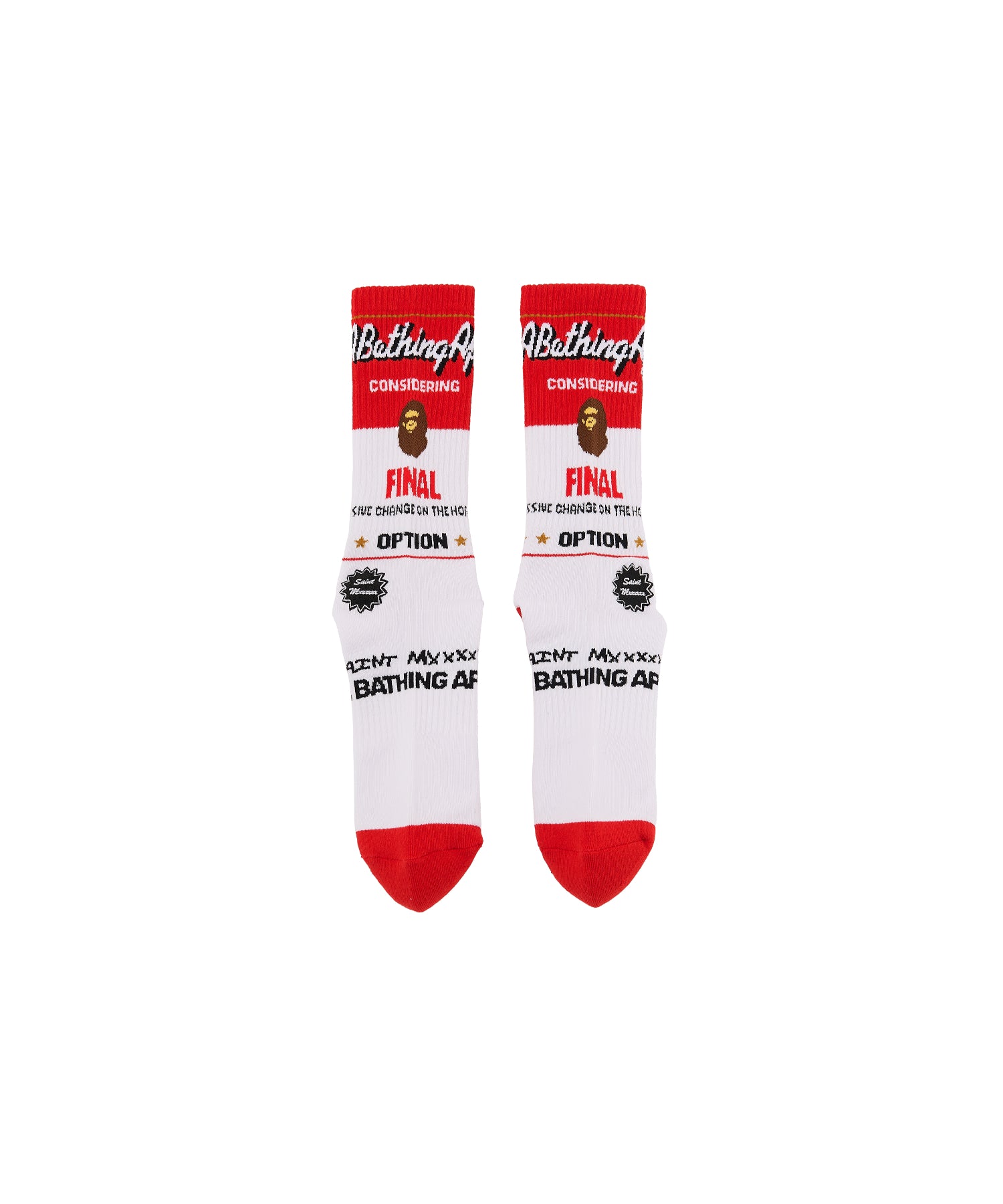 BAPE_SOCKS/FINAL/WHITE+RED