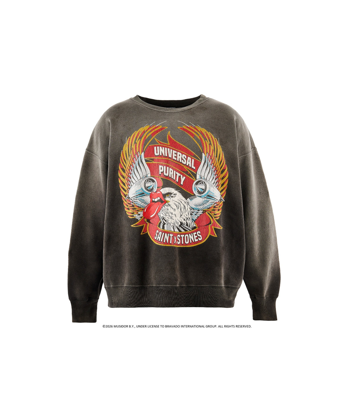 TRS_CRW N SWEAT/LIPS&TOHGUE/BLK