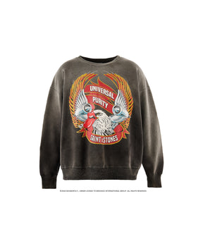 TRS_CRW N SWEAT/LIPS&TOHGUE/BLK