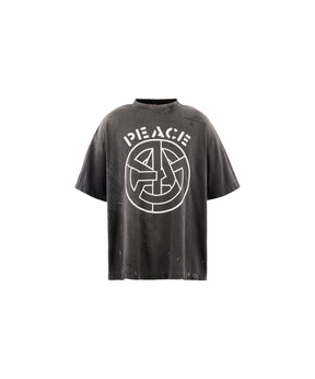 BKM_SS T-SHIRT/PEACE/BLACK
