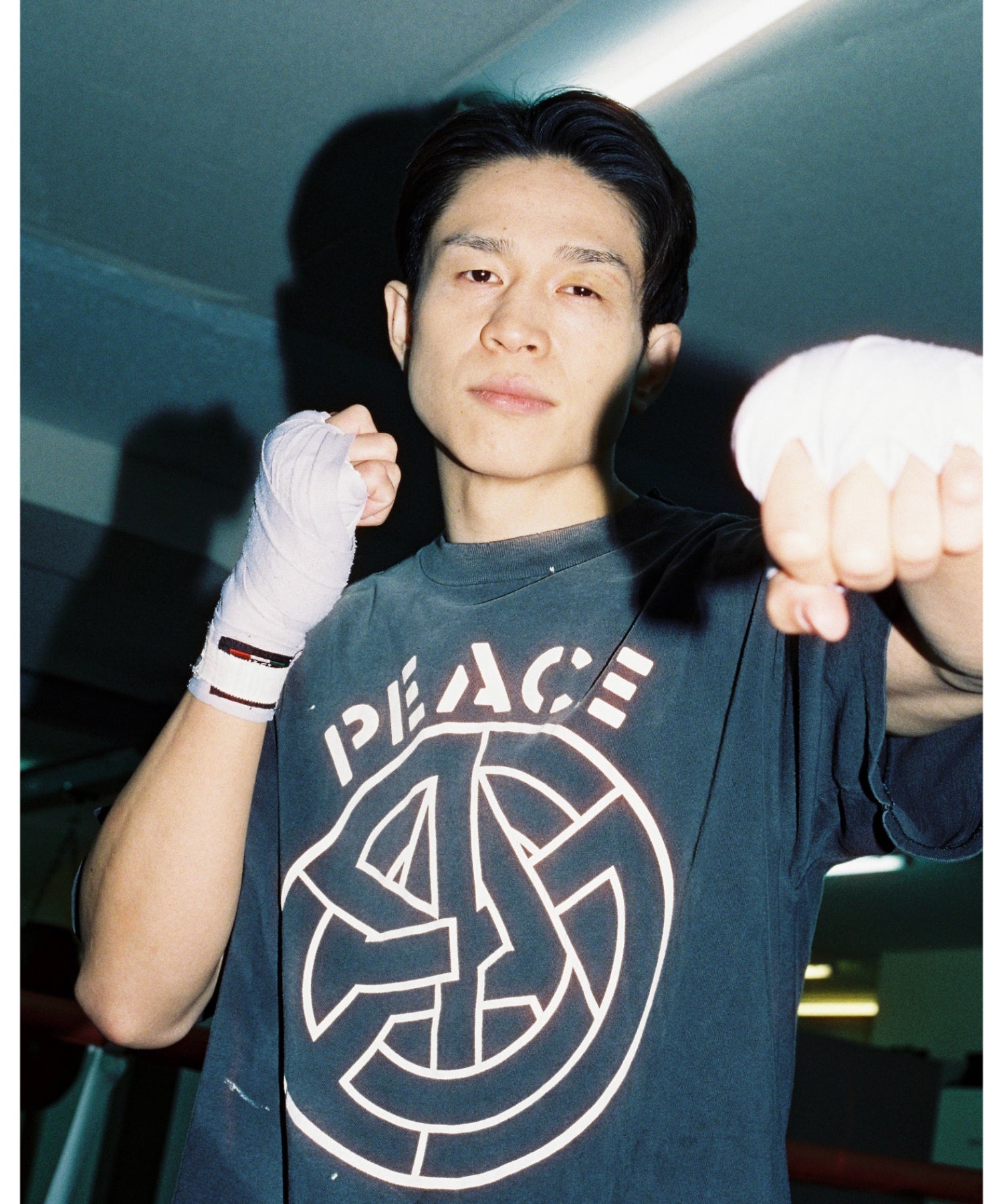 BKM_SS T-SHIRT/PEACE/BLACK