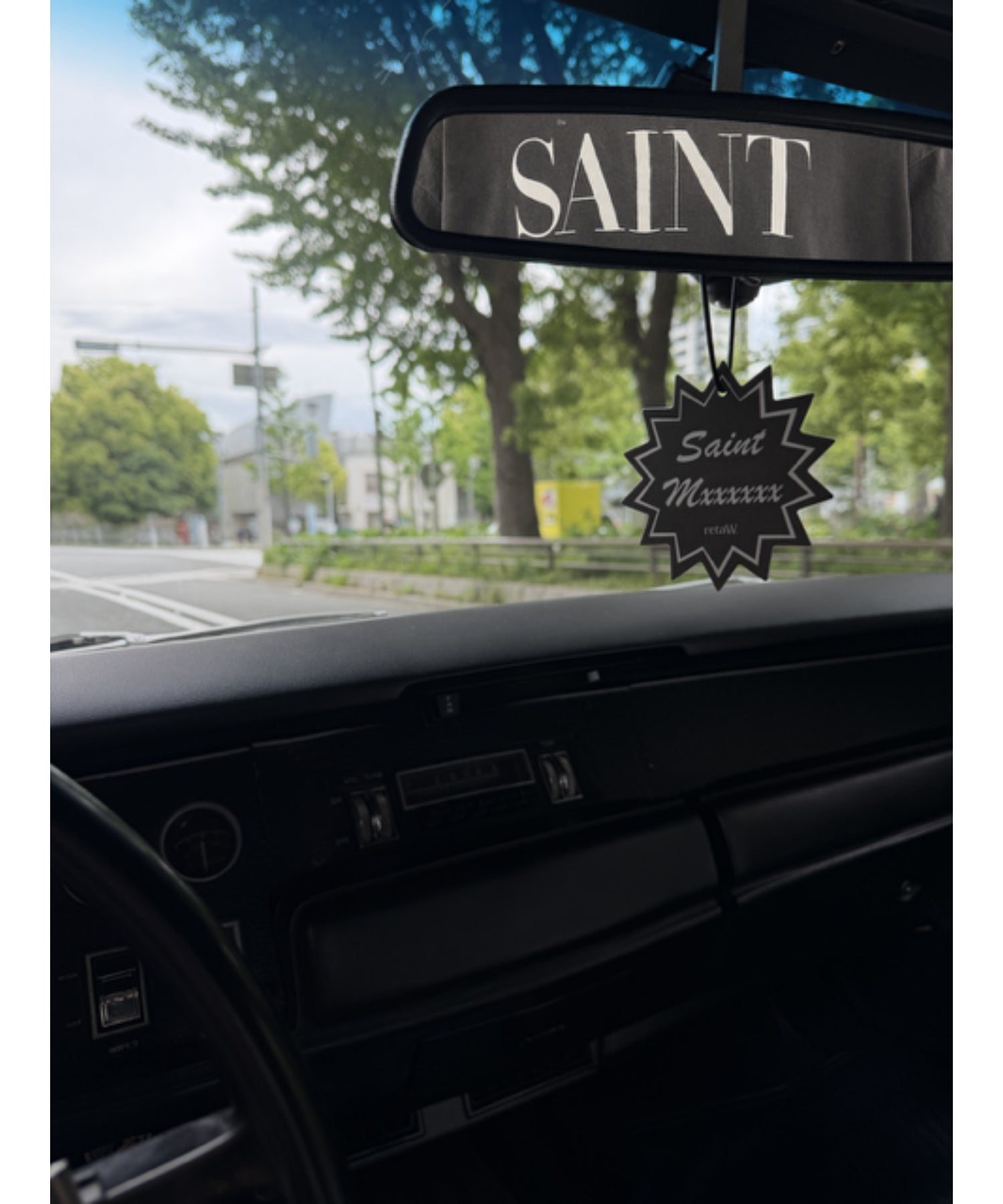 retaW_FRAGRANCE CAR TAG/BLACK