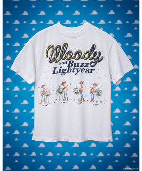 PIXAR_SS T-SHIRT / Woody&Buzz / WHT