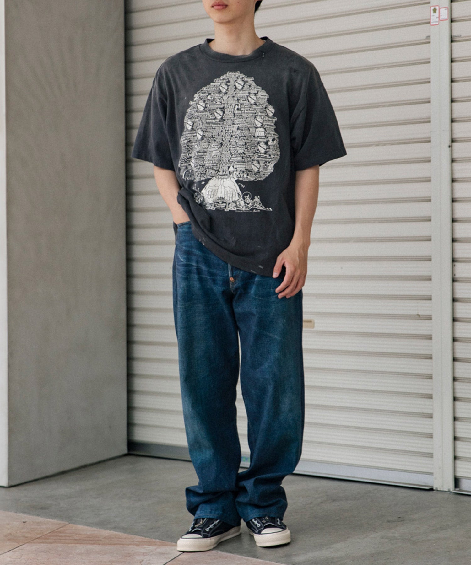 SS T-SHIRT/TREE/BLK