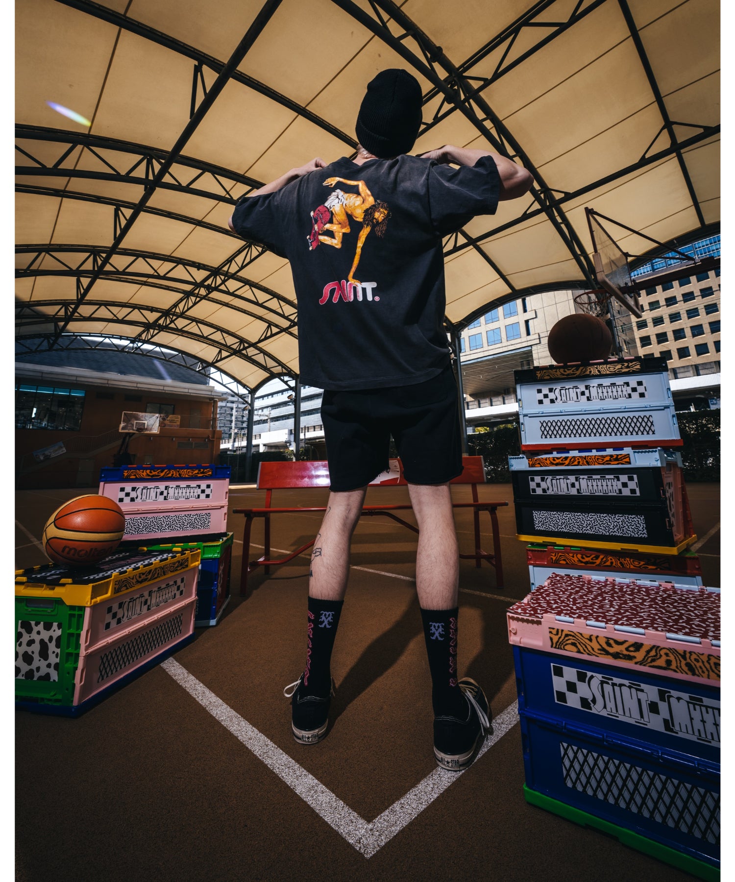 SS T-SHIRT/SKATE/BLACK - SAINT MXXXXXX (セントマイケル) - tops