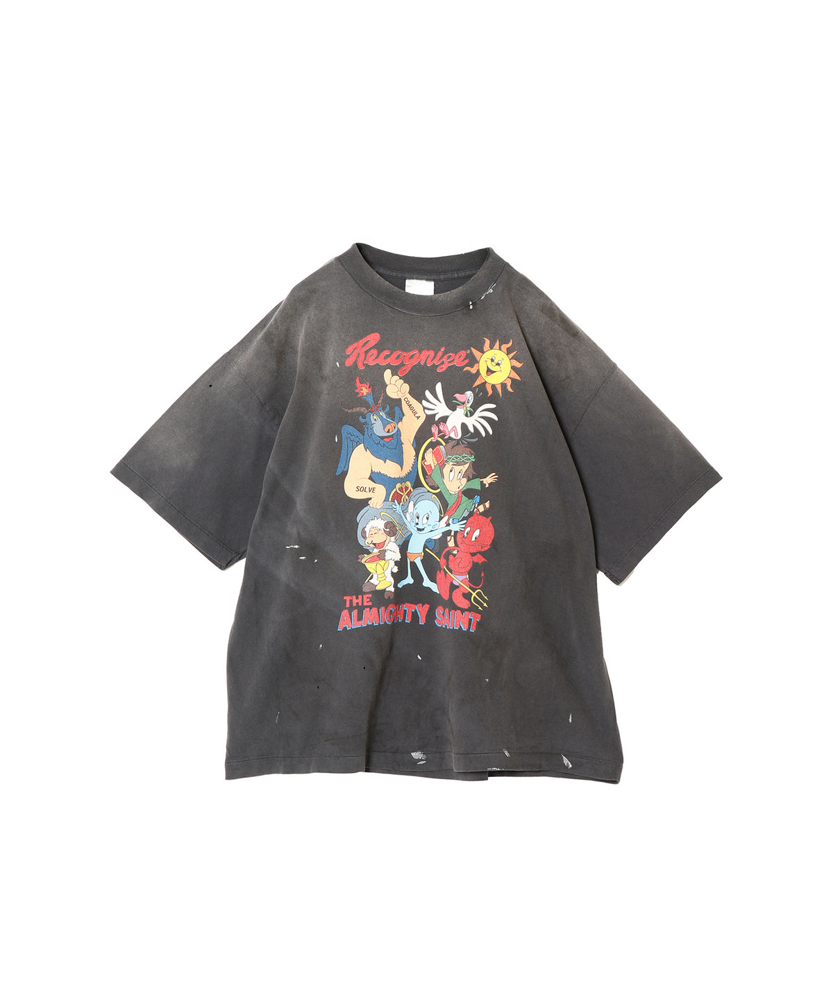 SS T-SHIRT/ALMITHY SAINT/BLACK