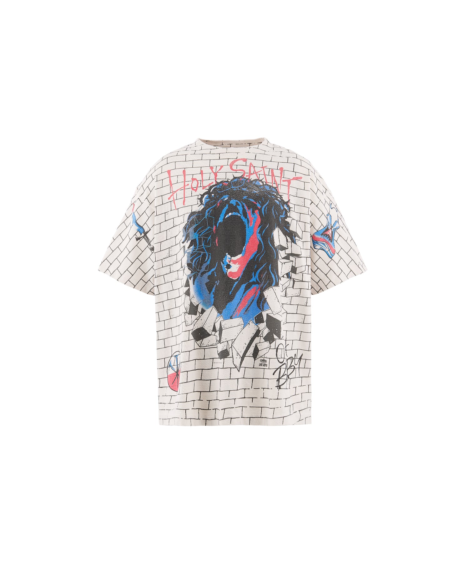 SS T-SHIRT/HOLY SAINT/WHITE