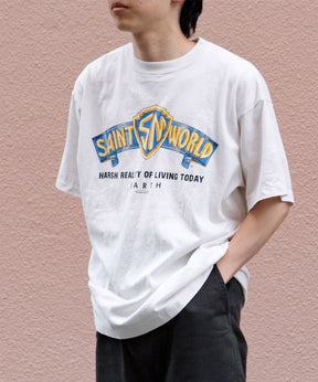 SS T-SHIRT/SAINT WORLD/WHITE