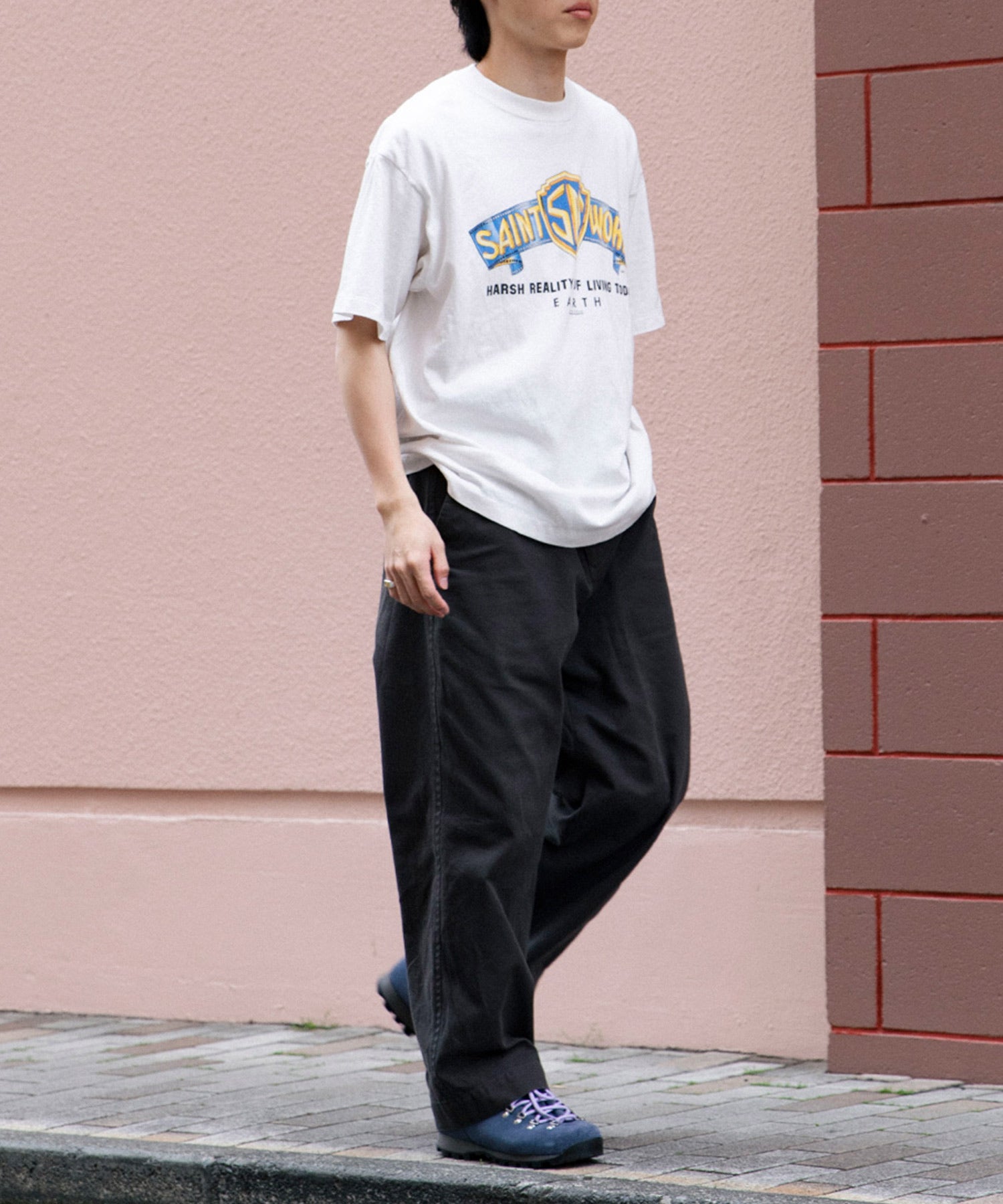 SS T-SHIRT/SAINT WORLD/WHITE