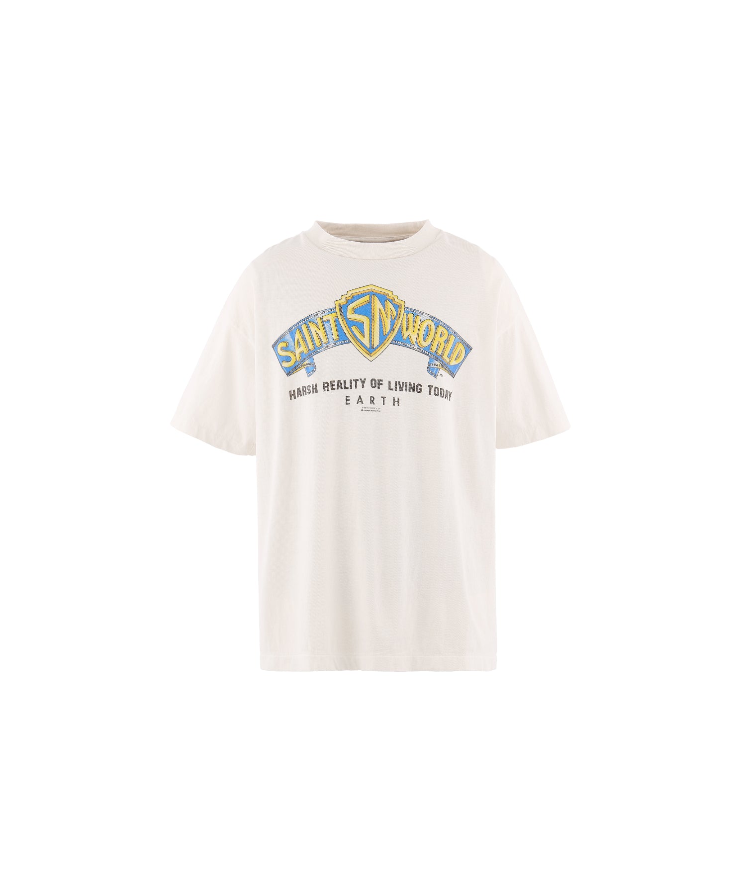 SS T-SHIRT/SAINT WORLD/WHITE