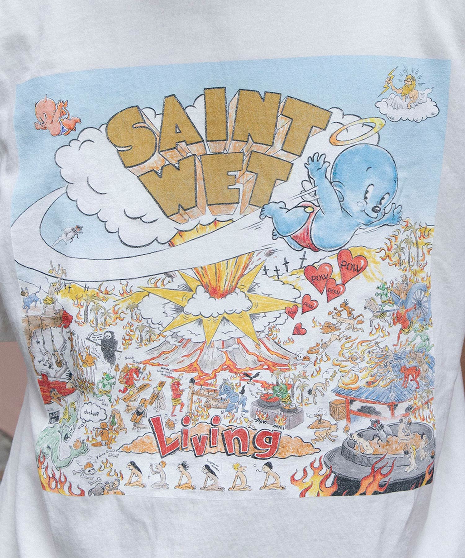 SS T-SHIRT/SAINT WET/WHITE